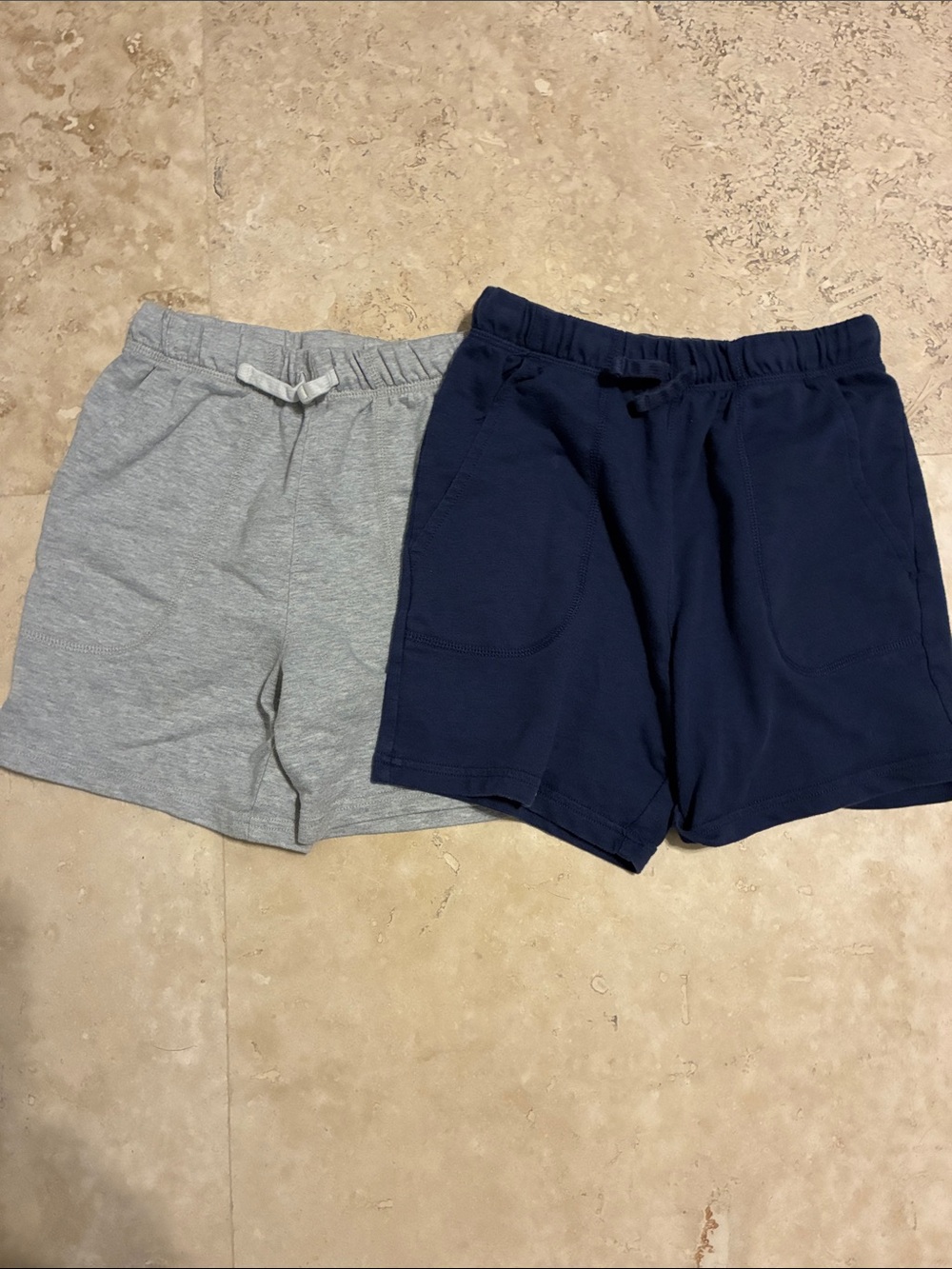 Carter's boys Navy and Light Gray Cotton Shorts Set size 10